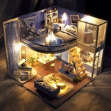 Cutebee DIY DollHouse Wooden Doll Houses Miniature Dollhouse Furniture Kit Toys for Children New Year Christmas Gift  Casa M025