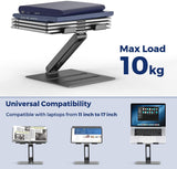 Ergonomic Laptop Stand for Desk Adjustable Height for MacBook Aluminum Multifunction Tablet Stand