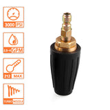 Car Washer Cleaning  1/4" High Pressure Washer Rotating Turbo Nozzle Spray Tip 2.5-4 GPM Quick Connect Rotating 360 Degree