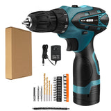16.8V Brushless Electric Drill 1800rpm Cordless Driller Driver Screwdriver Li-ion Battery Electric Power Drill with LED Light