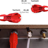 Faucet Sink Installer Wrench Adjustable Water Pipe Double End Wrench Basin Bottom Pliers Sleeve Faucet Installation Plumber Tool