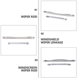 2Pcs Wiper Linkage Practical Simple Sturdy Car Wiper Linkage Wiper Accessory Windshield Wiper Linkage