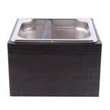 Wood Trash Can Coffee Knock Box Espresso Grounds Container Residue For Barista With Handle Coffee Residue Bucket Grind Waste Bin