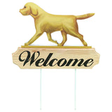 Smooth Dog Ornament Shop Window Garden Decor Craft Grassland Card Ground Insert Convenient Wooden Lightweight Door Sign For Yard