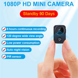 HD Mini Body Camera 1080P Security Pocket Night Vision Cam For Car Standby PIR Video Recorder With 32G TF Card
