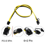 Server Power Supply 6Pin 12V GPU/PSU Breakout Board and 9Pcs 18AWG 6 Pin to 6+2 Pin Power Cables for Miner Mining