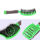 Brushy Hair Scalp Massage Comb Hairbrush Bristle Nylon Women Wet Curly Detangle Hair Brush for Salon Hairdressing Styling Tools