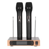 Professional UHF Wireless Microphone System One to Two Handheld Mic with Receiver for Home Party Karaoke US Plug 100-240V