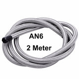 Engine Parts 2M Stainless Steel Braided PTFE Hose Fuel Oil Gasoline Brake Line Hose AN4 AN6 AN8 AN10 Racing Fuel Oil Cooler Hose