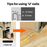 3 in 1 Stapler Nail Gun of 1000 Nails Staple Gun Nail Shooter Manual Staple Upholstery Furniture Nailer Tool Heavy Duty for Home