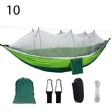 2 Person Portable Outdoor Camping Hammock with Mosquito Net High Strength Parachute Fabric Hanging Bed Hunting Sleeping Swing