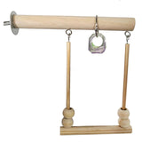Bird Swing Toy Wooden Parrot Perch Stand Playstand with Chewing Beads Cage Sleeping Stand Play Toys Budgie Birds Cage Supply