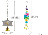 15 PCS Set Combination Parrot Bird Toys Articles Parrot Bite Pet Bird Toys For Parrot Training Bird Toy Swing Ball Bell Standing