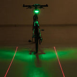 Gypsophila LED Laser Taillights Mountain Bike Bicycle Parallel Line Warning Lights Color Red Blue Green Bicycle Accessories