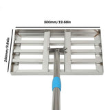 Lawn Leveling Rake Stainless Steel Leveling Tool Length Adjustable Sand Gravel Lawn Leveler for Courtyard Golf-Lawn Leveling