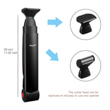 6500Rpm 2 In 1 Foldable Handle Back Shaver Men Hair Remover Usb Rechargeable Shaving Machine Beard Timmer Long Handle Razor