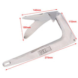 Marine Grade 316 Stainless Steel Boat Anchor Claw 1kg Bruce Anchor for Fixed Dinghy Yacht Kayaks