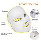 7 Colors LED Facial Mask Photon Therapy Facial Massager Women Skin Care Tools Wrinkle Removal Anti Aging Cleaning Beauty Machine