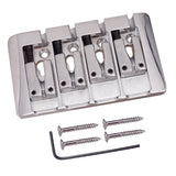 High quality electric bass roller saddles Bridge tailpiece for 4-string electric