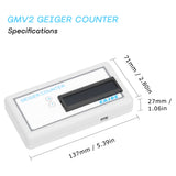 Portable Handheld GMV2 Geiger Counter Assembled Nuclear Radiation Detector γ β X Rays Geigercounter Radiation Dosimeter