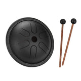 5.5 Inch Mini Steel Tongue Drum 6 Notes Handpan Drum Steel Pocket Drum Percussion Instrument with Mallets Carry Bag for Yoga