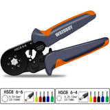 WOZOBUY Ferrule Crimping Tool Kit, HSC8 6-6/6-4 Pliers,For Tube Terminal Wire End Terminal,with 800/1900/2000 Pcs wWre Connector