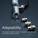 Heavy-Duty Quick Release Grease Machine Coupler Grease High Pressure Nozzle Locking Clamp Grease Nozzle Coupler for M6 M8 M10