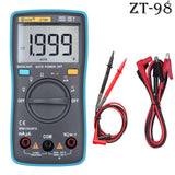 1Pcs ZT Digital Multimeters Portable AC/DC Ammeter Voltmeter Ohm LCD Display Backlight Multimeter Diode and Continuity Test