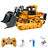 1:24 9CH Multifunctional RC Crawler Bulldozer With Light Electric Engineering Truck Heavy Excavator Toy Gifts For Kids