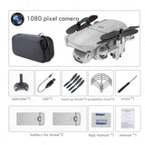 Mini Drone 4K 1080P HD Dual Cameras WiFi Fpv Air Pressure Altitude Hold Black And Gray Foldable Quadcopter with Camera RC Dron