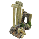 Fish Tank Decoration Aquarium Landscaping Home Furnishings Resin Crafts European Aolid Retro Relics Roman Columns Decoration