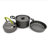 Outdoor Camping Teapot Pot Hiking Picnic Teapot Set Portable Cookware Combination Aluminum Tableware with Tea Cup