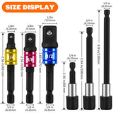 21 pcs Drill Bit Extension set Hex Shank Universal Joint Flexible Drill Extension Hex Shank Drill Nut Driver Bit Screwdriver Bit