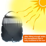 Switchable Shower Head20L Water Bags Outdoor Camping Solar Shower Bag Foldable Heating Camp Shower Hiking Climbing Bath Bag