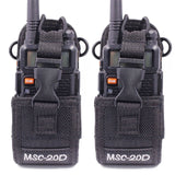 2Pcs Abbree MSC-20D Nylon Carry Case For Walkie Talkie BaoFeng UV-5R UV-5RA UV-5RB UV-5RC/5RE UV-B6 BF-888S TYT Mototrola Radio