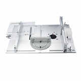 Router Table Insert Plate Workbench Circular Saw Flip Cover Plate W/ Miter Gauge Guide Aluminium Profile Fence Sliding Brackets