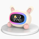 Cute Wake Alarm Clock Smart Alarm Clock With Night Light For Kids Sleep Training Clock   For Boys Girls Gifts Charging Clock