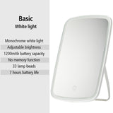 LED Makeup Mirror USB Rechargeble Touch Dimmer Switch Portable Cosmetic Mirror Dressing Table Vanity Mirrors espejos con luz led