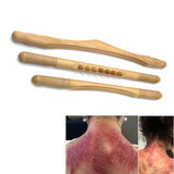 3Pcs Scraping Stick Beech Wood Back Shoulder Neck Waist Leg Massage Tools Meridian Brush Slim Cellulite Massager Rod