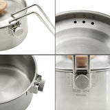 Outdoor Camping Cookware Stainless Steel Kettle Pot Teapot Picnic Trekking Travel Hiking Camping Cooking Equipment
