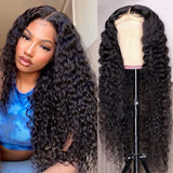 Wig with long curly hair African small curly front lace 13*4 T-shaped front lace wig