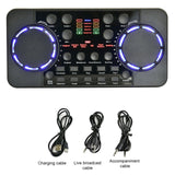 V300 Pro Live Streaming Sound Card 10 Sound Effects  4.0 Audio Interface Mixer for DJ Music Studio Recording Karaoke