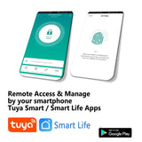 Tuya Fingerprint Padlock Smart Door Lock Garage Gates Anti-theft Padlock large 10mm Stainless Steel Remote Authorization Unlock