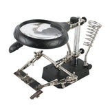 Multifunctional Magnifier Electric Iron Welding Tool+5 LED Lights Desktop BGA Workbench Motherboard Repair Fixture