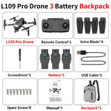 L109 PRO GPS Drone 5G WIFI 800M FPV With 4K HD Camera 2-A& xis  Anti-shake Selfstabilizing Gimbal Brushless RC Drones Quadcopter