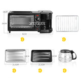 KZC-9L-K Breakfast Making Machine Household Oven Breakfast Machine Multifunctional Coffee Fried Egg Bread Pizza Making Machine