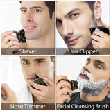 Wet dry electric shaver for men beard hair trimmer electric razor rechargeable bald shaving machine LCD display grooming kit