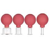 1 Set of 4pcs Vacuum Cupping Cups Back Body Massager Household Suction Vacuum Can (Brown)