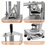 Commercial Potato Chipper Fruit Vegetable Slicer With 3 Stainless Steel Blades-1/4 1/2 "3/8" French Fries Cutter Potato Cutter