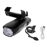 Dropship-Multifunctional Bike Lights Set Lights with Phone Holder 4 in 1 Front Bike Light Bike Headlight Waterproof Adjustable